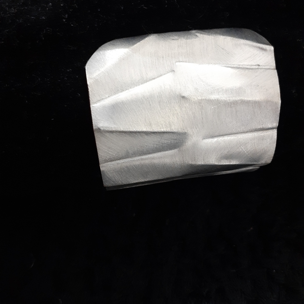 Sterling Silver Cuff Bangle 925 - image 5